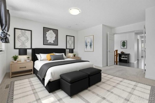 45 Everglen Crescent Sw, Calgary, AB - Indoor Photo Showing Bedroom