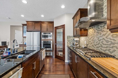 28 Panamount Common Nw, Calgary, AB - Indoor Photo Showing Kitchen With Double Sink With Upgraded Kitchen