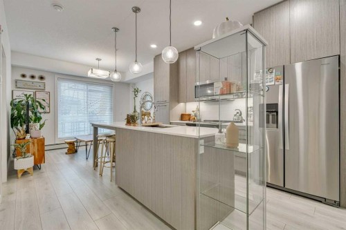 2217-76 Cornerstone Passage Ne, Calgary, AB - Indoor Photo Showing Kitchen With Upgraded Kitchen