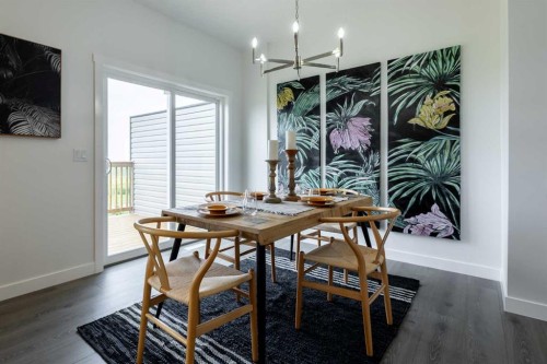 71 Heritage Manor, Cochrane, AB - Indoor Photo Showing Dining Room