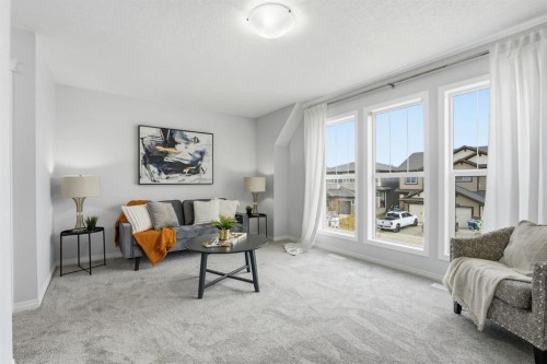 1096 Hillcrest Lane Sw, Airdrie, AB - Indoor Photo Showing Living Room