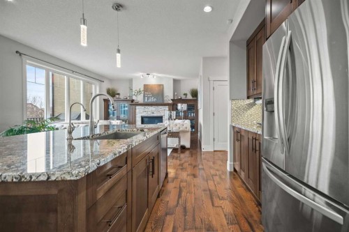 51 Cimarron Springs Circle, Okotoks, AB - Indoor Photo Showing Kitchen With Stainless Steel Kitchen With Upgraded Kitchen