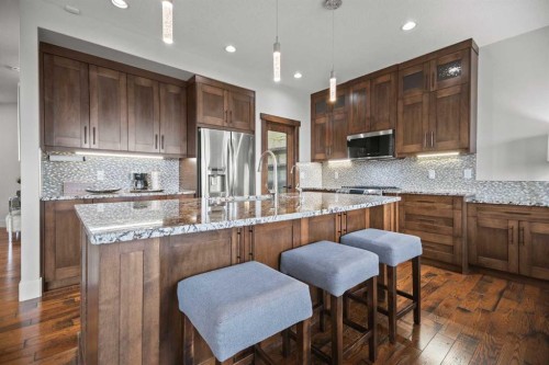 51 Cimarron Springs Circle, Okotoks, AB - Indoor Photo Showing Kitchen With Stainless Steel Kitchen With Upgraded Kitchen