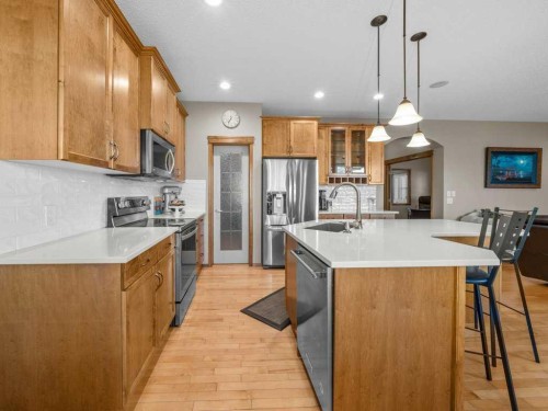 108 Pantego Rise Nw, Calgary, AB - Indoor Photo Showing Kitchen With Stainless Steel Kitchen With Upgraded Kitchen
