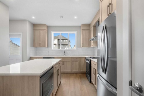 163 Keystone Creek Drive Ne, Calgary, AB - Indoor Photo Showing Kitchen With Upgraded Kitchen