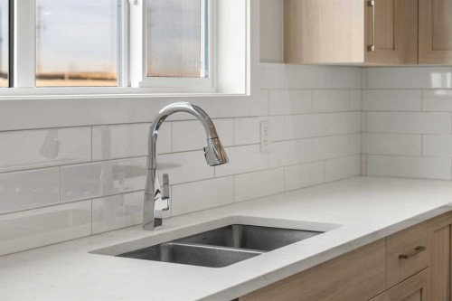 163 Keystone Creek Drive Ne, Calgary, AB - Indoor Photo Showing Kitchen With Double Sink