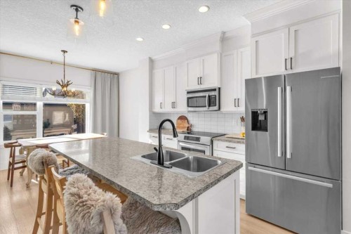 67 Walden Road, Calgary, AB - Indoor Photo Showing Kitchen With Double Sink With Upgraded Kitchen