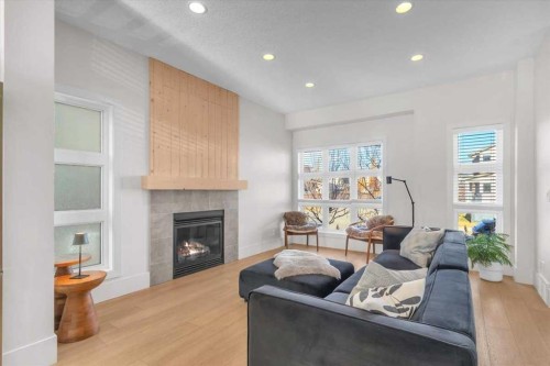 67 Walden Road, Calgary, AB - Indoor Photo Showing Living Room With Fireplace