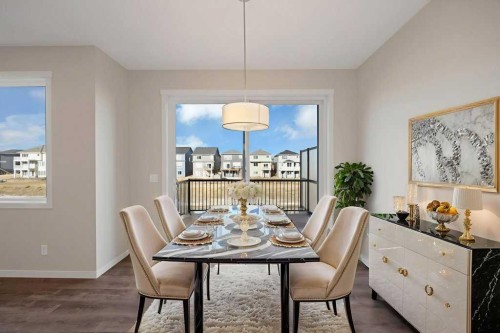537 Chelsea Gardens, Chestermere, AB - Indoor Photo Showing Dining Room