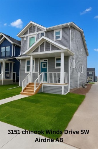 3151 Chinook Winds Drive Sw, Airdrie, AB - Outdoor With Deck Patio Veranda With Facade