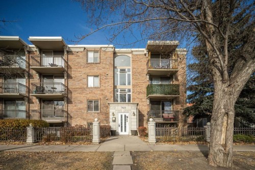 406-1420 Memorial Drive Nw, Calgary, AB - Outdoor With Balcony With Facade