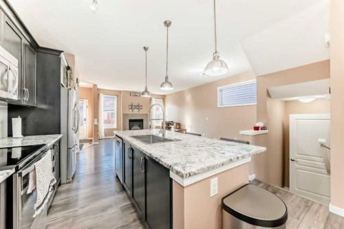 367 Auburn Crest Way Se, Calgary, AB - Indoor Photo Showing Kitchen With Upgraded Kitchen