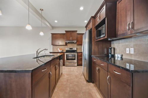 508 Everbrook Way Sw, Calgary, AB - Indoor Photo Showing Kitchen With Stainless Steel Kitchen With Upgraded Kitchen