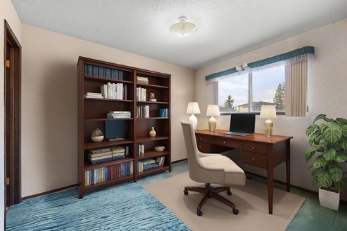 3375 Breton Close Nw, Calgary, AB - Indoor Photo Showing Office