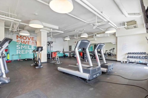 218-10 Mahogany Mews Se, Calgary, AB - Indoor Photo Showing Gym Room