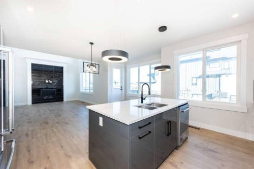 22 Cimarron Estates Gate, Okotoks, AB - Indoor Photo Showing Kitchen With Double Sink With Upgraded Kitchen