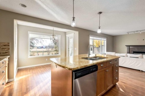 1880 Thornbird Road Se, Airdrie, AB - Indoor Photo Showing Kitchen With Double Sink