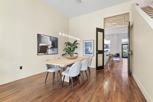 108 18 Avenue Se, Calgary, AB - Indoor Photo Showing Dining Room