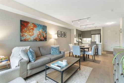 128-25 Auburn Meadows Avenue Se, Calgary, AB - Indoor Photo Showing Living Room