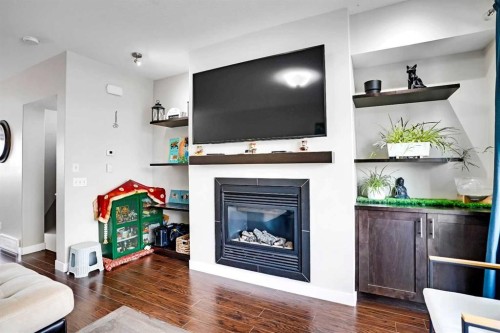 116 Skyview Ranch Road Ne, Calgary, AB - Indoor Photo Showing Living Room With Fireplace