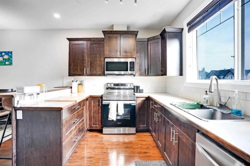 116 Skyview Ranch Road Ne, Calgary, AB - Indoor Photo Showing Kitchen With Upgraded Kitchen