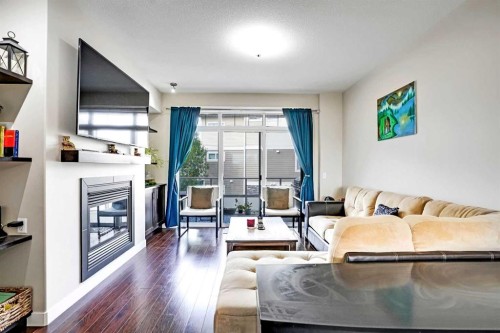 116 Skyview Ranch Road Ne, Calgary, AB - Indoor Photo Showing Living Room With Fireplace