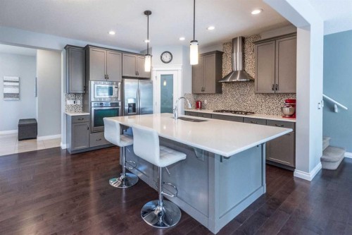 67 Auburn Sound Manor Se, Calgary, AB - Indoor Photo Showing Kitchen With Upgraded Kitchen