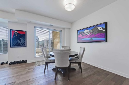3404-930 6 Avenue Sw, Calgary, AB - Indoor Photo Showing Dining Room