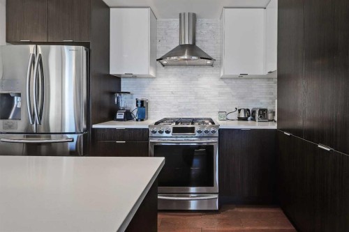3404-930 6 Avenue Sw, Calgary, AB - Indoor Photo Showing Kitchen With Stainless Steel Kitchen With Upgraded Kitchen
