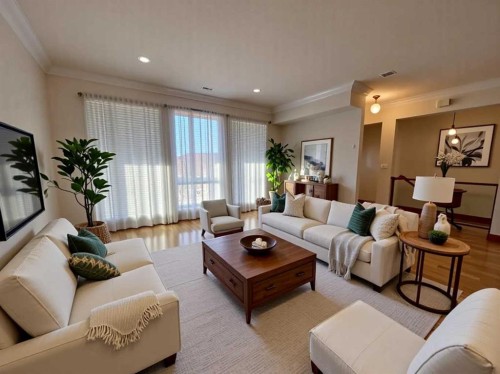 3506 Doverthorn Road Se, Calgary, AB - Indoor Photo Showing Living Room