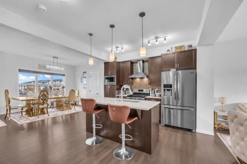 533 Savanna Boulevard Ne, Calgary, AB - Indoor Photo Showing Kitchen With Upgraded Kitchen