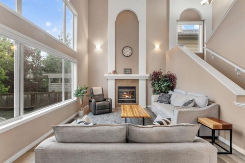 405 Kincora Drive Nw, Calgary, AB - Indoor With Fireplace