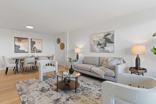 708-3204 Rideau Place Sw, Calgary, AB - Indoor Photo Showing Living Room