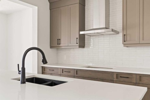 152 Creekstone Circle Sw, Calgary, AB - Indoor Photo Showing Kitchen With Double Sink