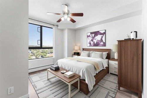 910-1111 6 Avenue Sw, Calgary, AB - Indoor Photo Showing Bedroom