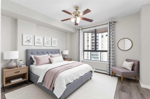 910-1111 6 Avenue Sw, Calgary, AB - Indoor Photo Showing Bedroom