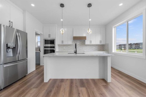 17 Lakes Estates Circle, Strathmore, AB - Indoor Photo Showing Kitchen With Stainless Steel Kitchen With Upgraded Kitchen