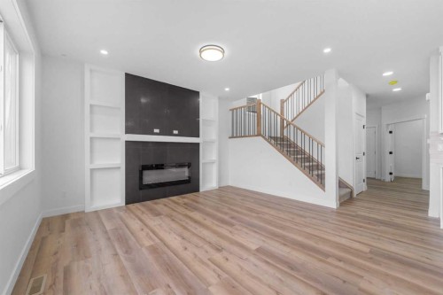 17 Lakes Estates Circle, Strathmore, AB - Indoor With Fireplace