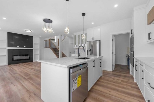 17 Lakes Estates Circle, Strathmore, AB - Indoor Photo Showing Kitchen With Stainless Steel Kitchen With Upgraded Kitchen