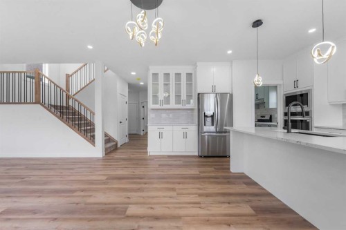 17 Lakes Estates Circle, Strathmore, AB - Indoor Photo Showing Kitchen With Stainless Steel Kitchen With Upgraded Kitchen