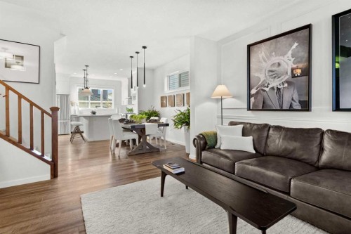 128 Heritage Heights, Cochrane, AB - Indoor Photo Showing Living Room