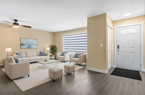 11 Maplewood Green, Strathmore, AB - Indoor Photo Showing Living Room