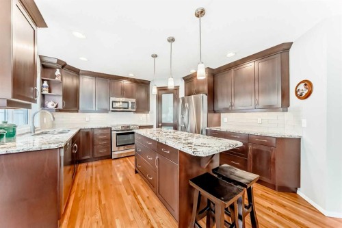 6 Mt Yamnuska Court Se, Calgary, AB - Indoor Photo Showing Kitchen With Stainless Steel Kitchen With Upgraded Kitchen