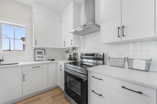68 Buffaloberry Manor Se, Calgary, AB - Indoor Photo Showing Kitchen