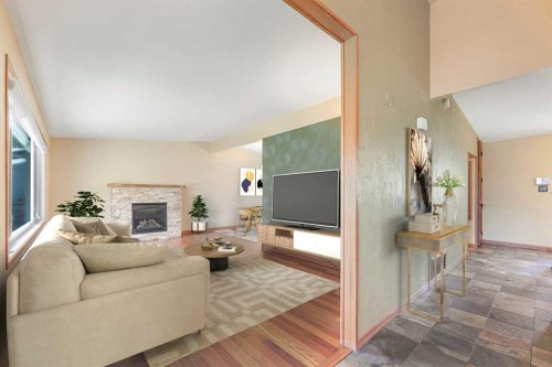 1619 47 Street Sw, Calgary, AB - Indoor With Fireplace