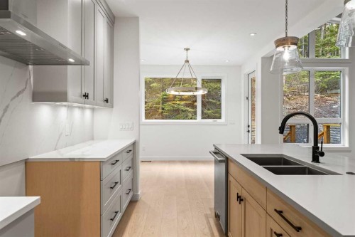 249B Three Sisters Drive, Canmore, AB - Indoor Photo Showing Kitchen With Double Sink