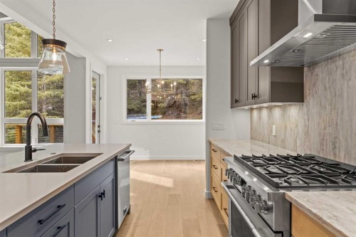 249A Three Sisters Drive, Canmore, AB - Indoor Photo Showing Kitchen With Double Sink With Upgraded Kitchen