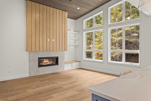 249A Three Sisters Drive, Canmore, AB - Indoor Photo Showing Living Room With Fireplace