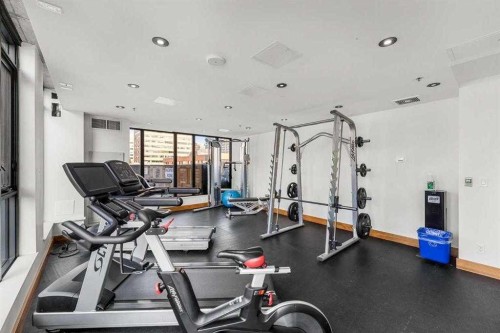 507-1010 6 Street Sw, Calgary, AB - Indoor Photo Showing Gym Room