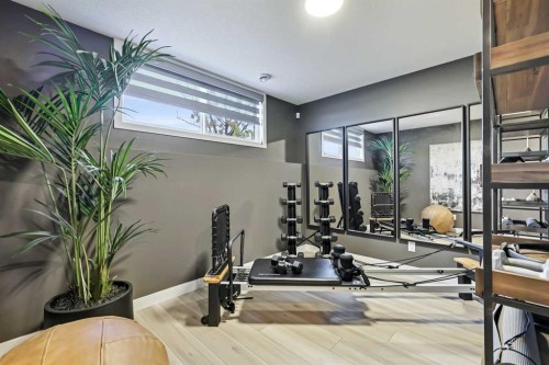 112-595 Mahogany Road Se, Calgary, AB - Indoor Photo Showing Gym Room